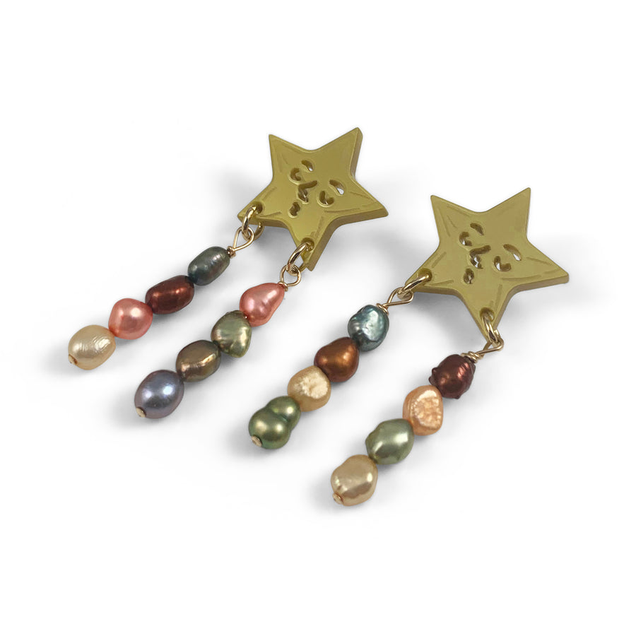 Jennifer Loiselle Star Pearl earrings