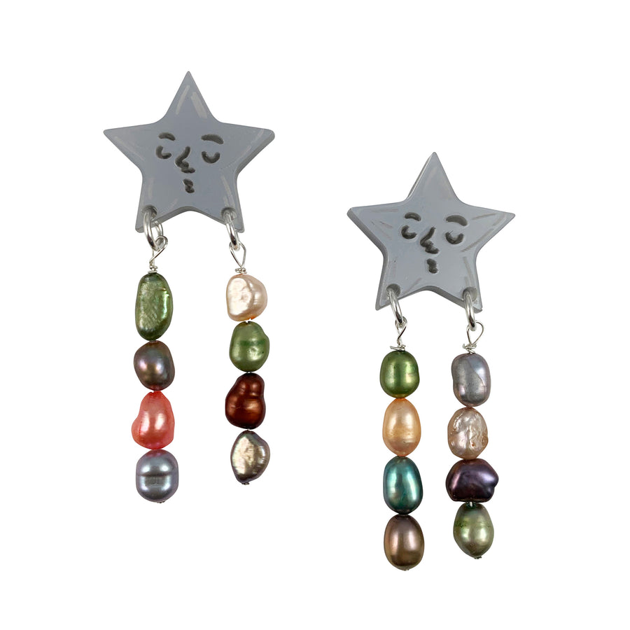 Jennifer Loiselle Star Pearl Earrings