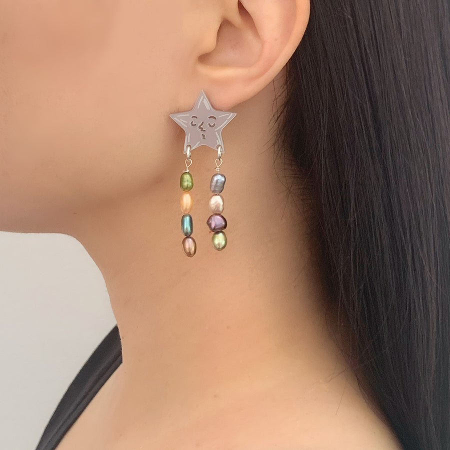Jennifer Loiselle Star Pearl earrings