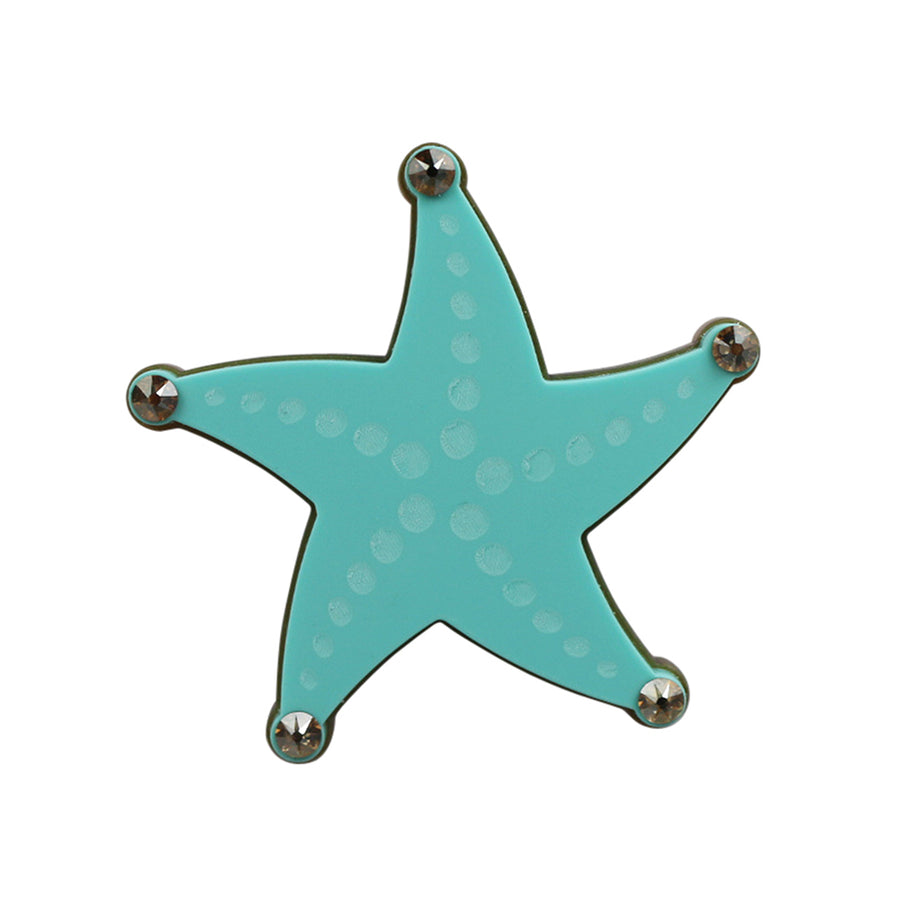 Jennifer Loiselle laser cut acrylic starfish sea brooch