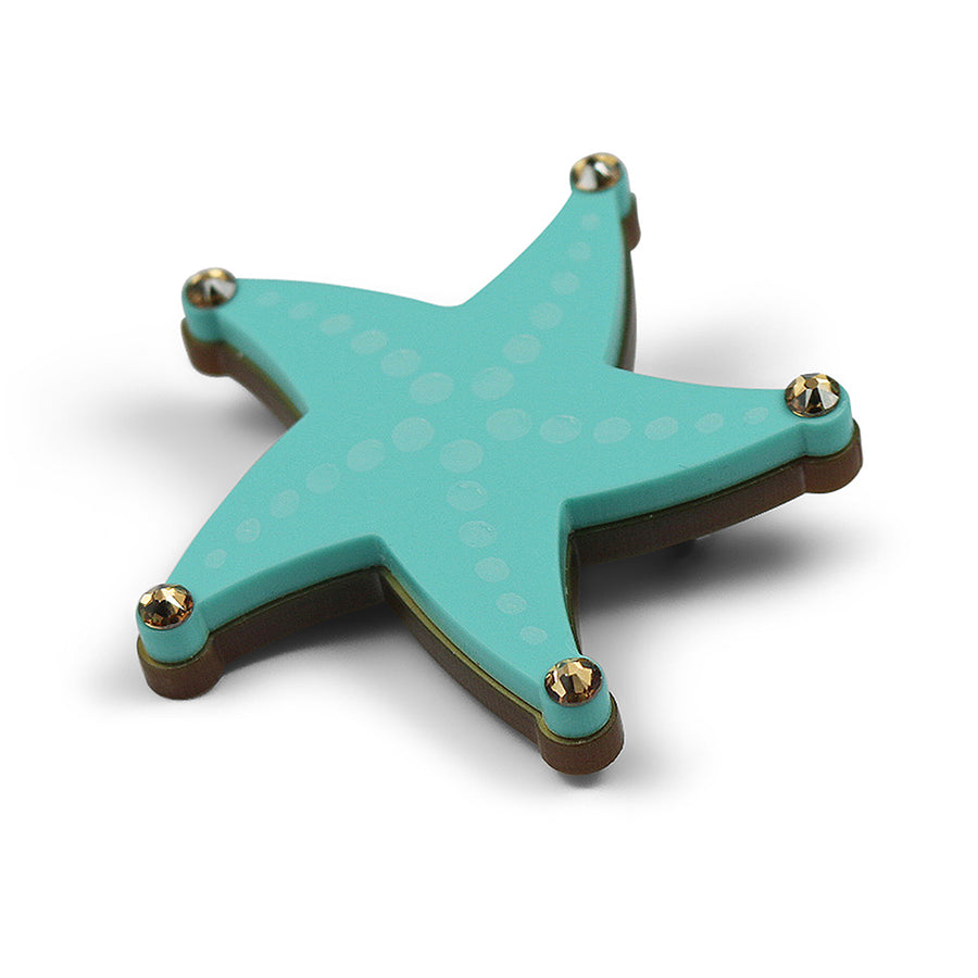 Jennifer Loiselle laser cut acrylic starfish sea brooch