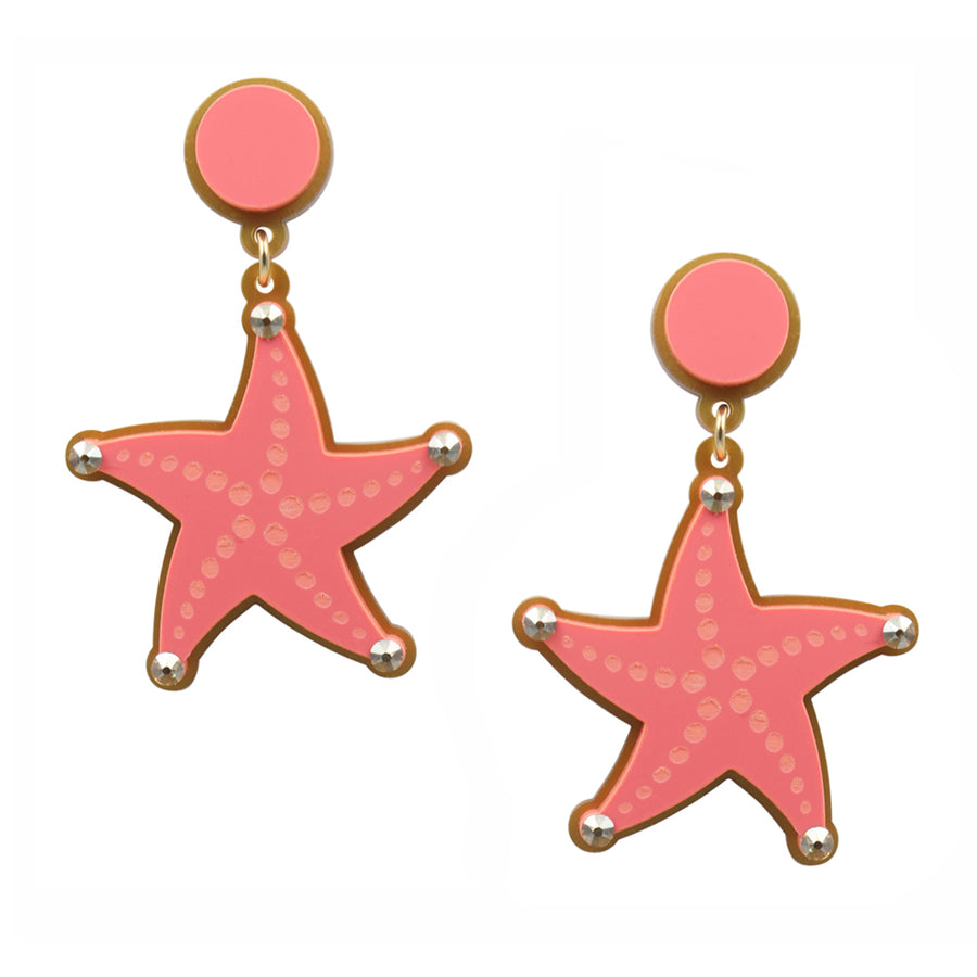 Jennifer Loiselle laser cut acrylic starfish sea earrings