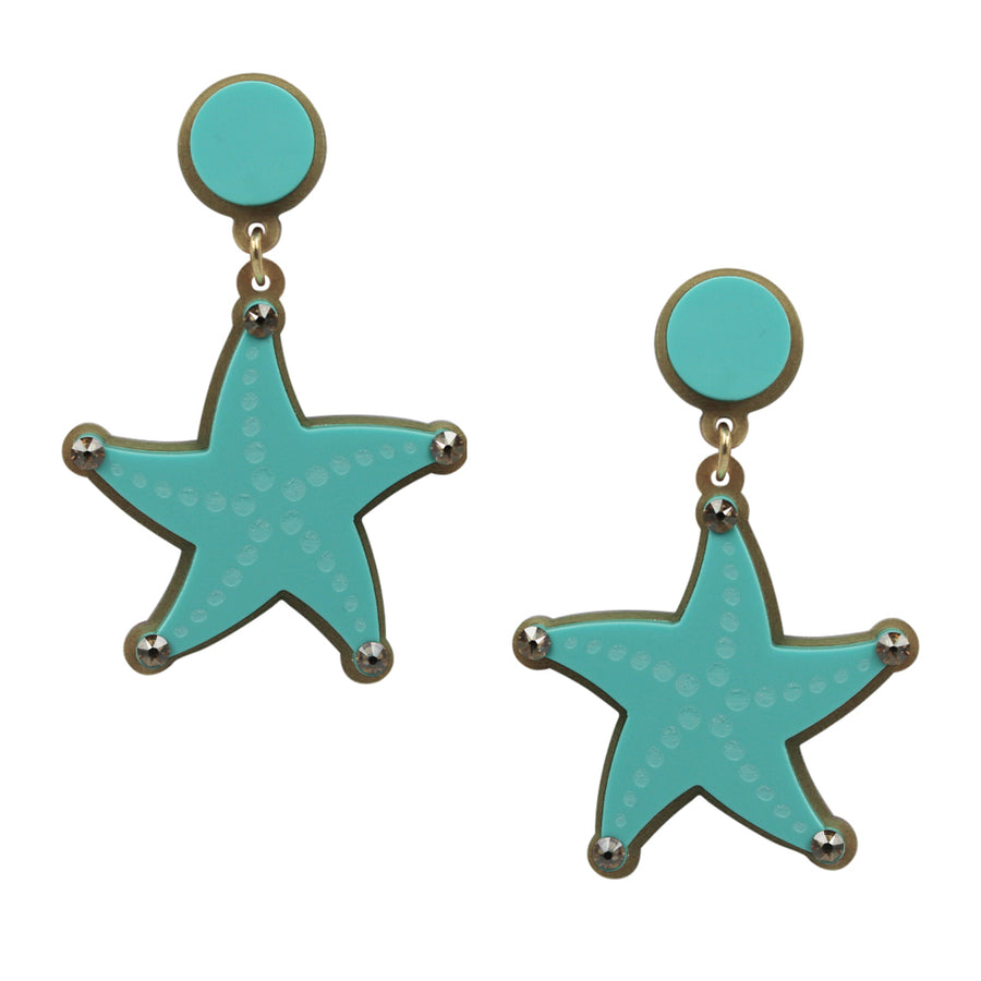 Jennifer Loiselle laser cut acrylic starfish sea earrings