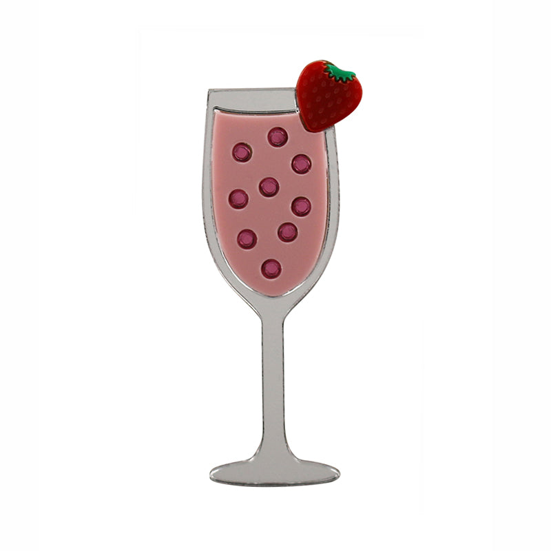 Jennifer Loiselle strawberry Mimosa cocktail brooch