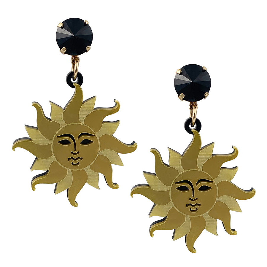 Jennifer Loiselle laser cut acrylic sun earrings