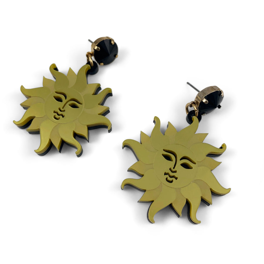 Jennifer Loiselle laser cut acrylic sun earrings