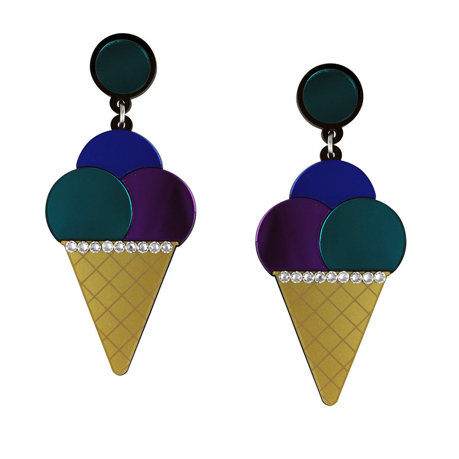 Jennifer Loiselle laser cut acrylic ice cream earrings