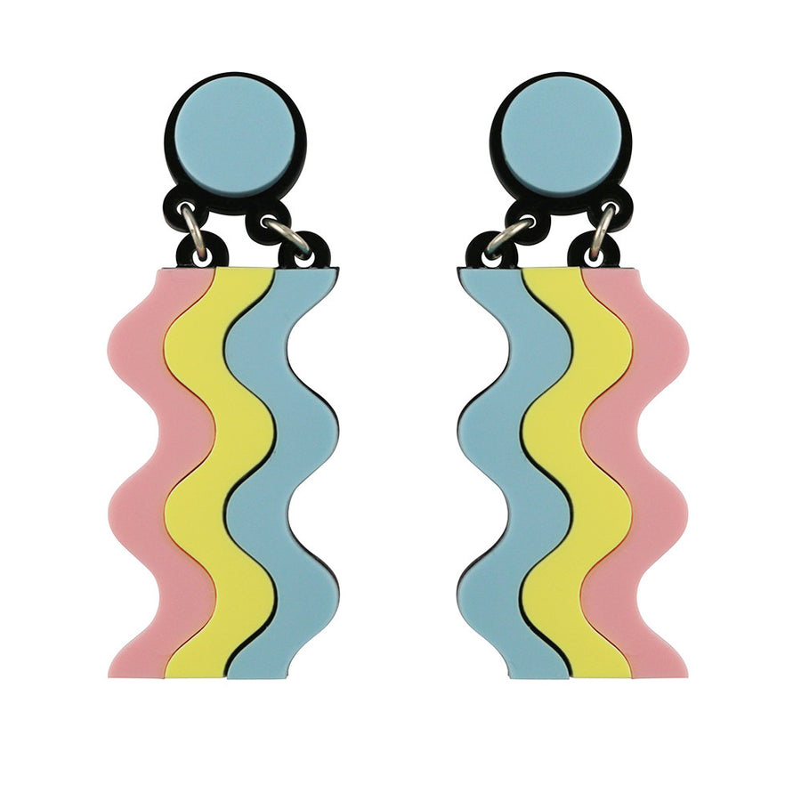 Jennifer Loiselle laser cut acrylic waterfall statement earrings