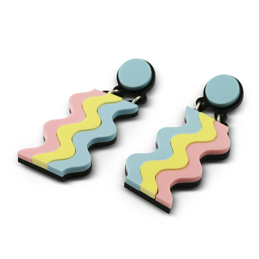 Jennifer Loiselle laser cut acrylic waterfall statement earrings