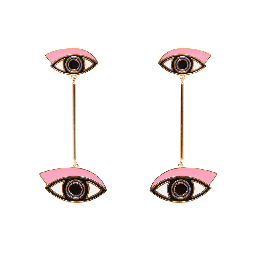 Eye See You Bar Drop Earrings
