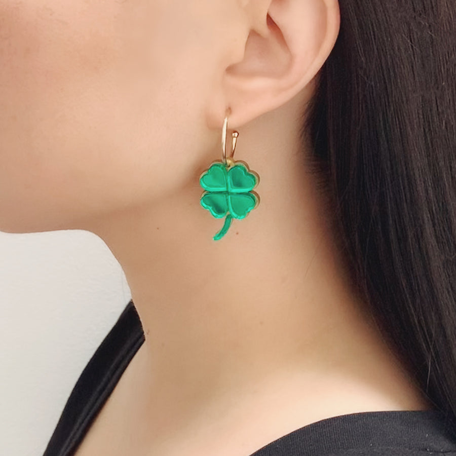 Jennifer Loiselle Four Leaf Clover earrings
