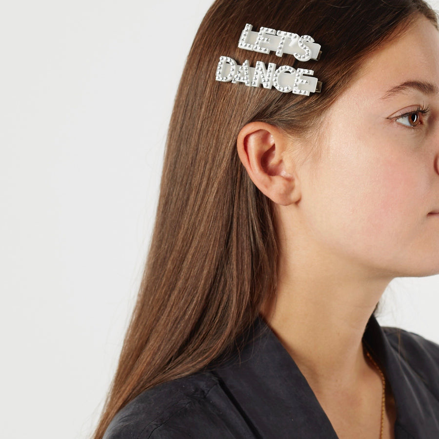 Jennifer Loiselle Let's Dance word hair clips
