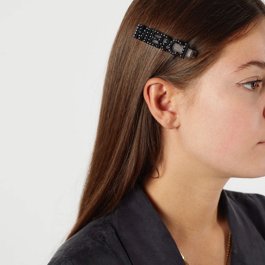 Jennifer Loiselle Merci word Hair Clips
