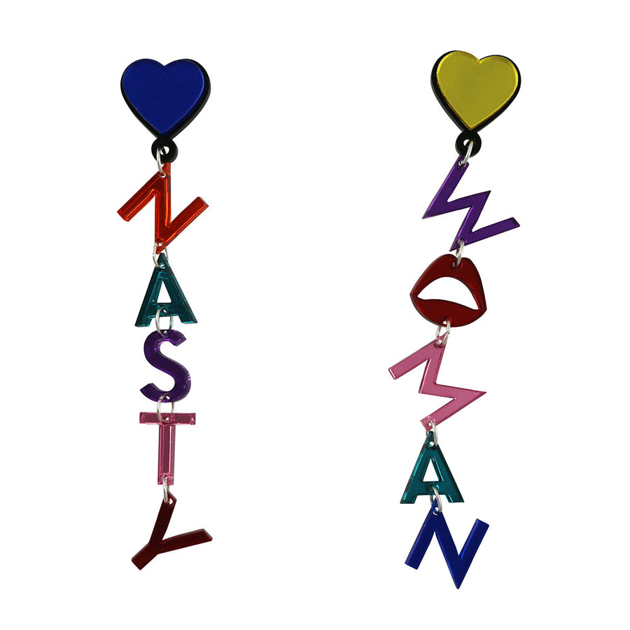 Jennifer Loiselle Nasty Woman word earrings